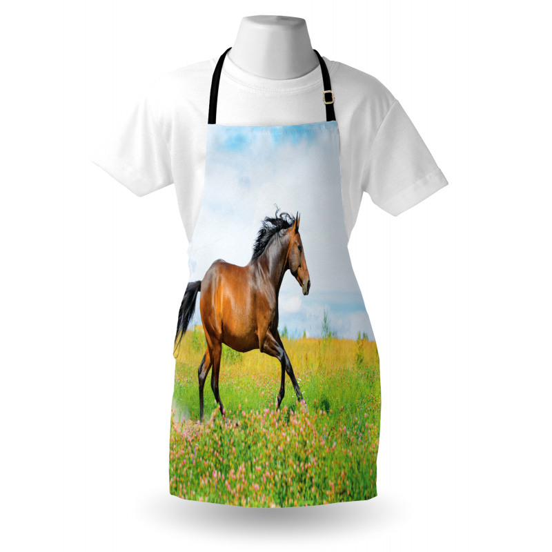 Horse Rural Flowers Apron