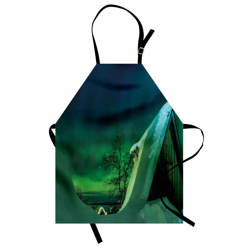 Wooden House Winter Apron