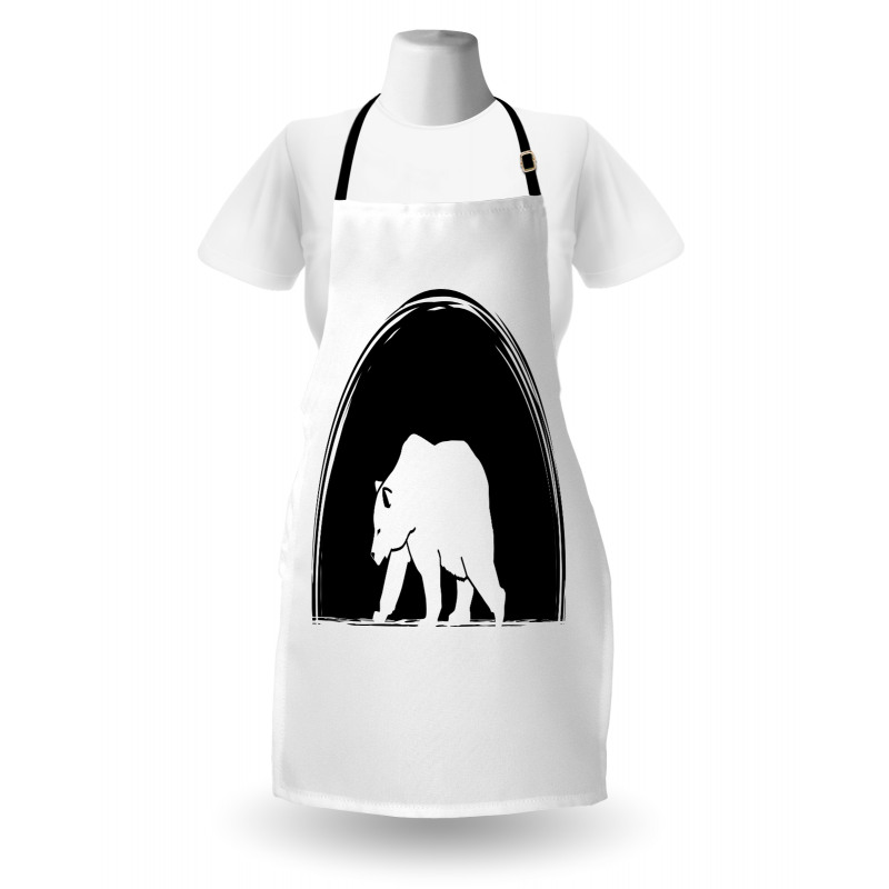 Big Polar Bear Walking Apron