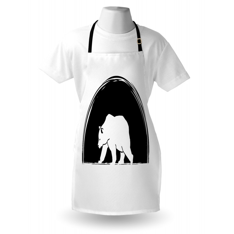 Big Polar Bear Walking Apron