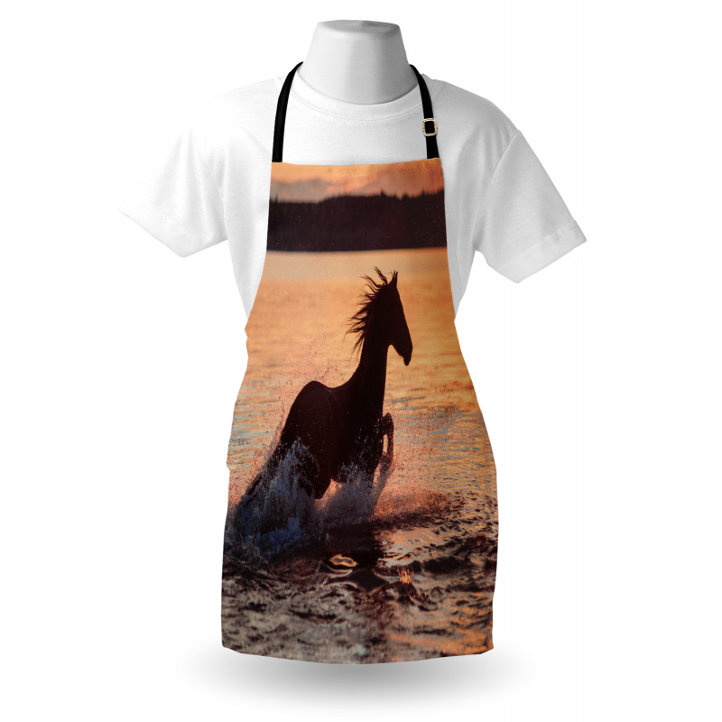 Horse Sea at Sunset Apron