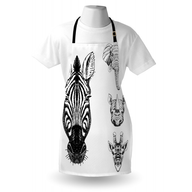 Safari Wildlife Sketch Apron