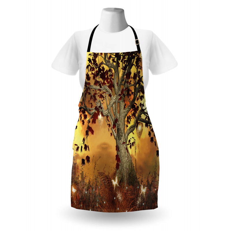 Tree Earthy Color Tones Apron