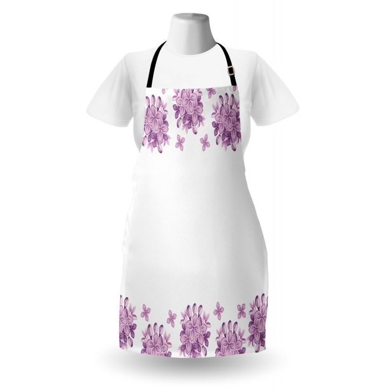 Lilac Flowers Blossoms Apron