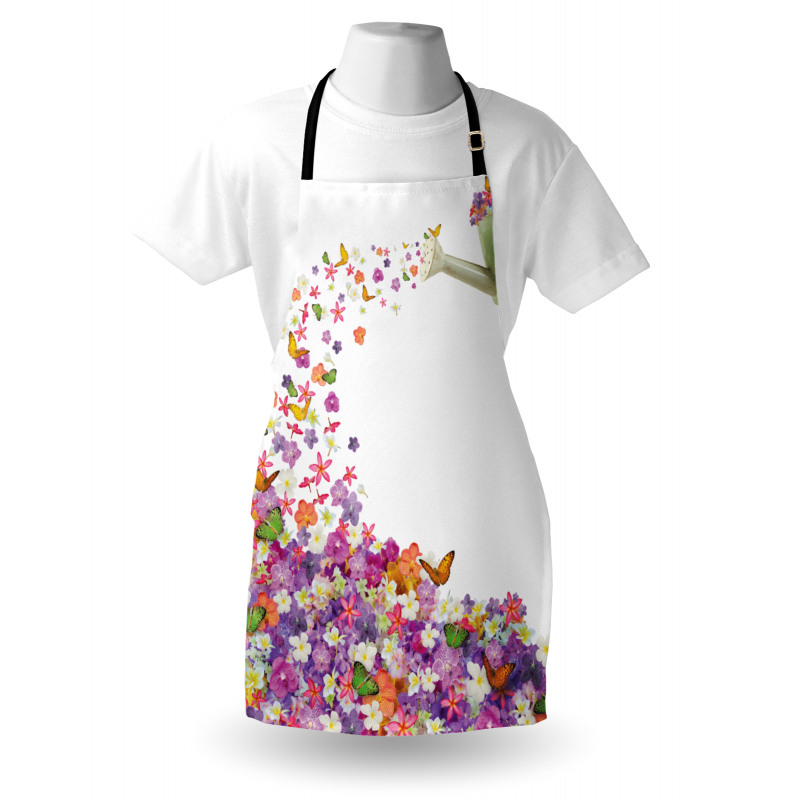 Masalsı Mutfak Önlüğü Rengarenk Çiçek Desenli