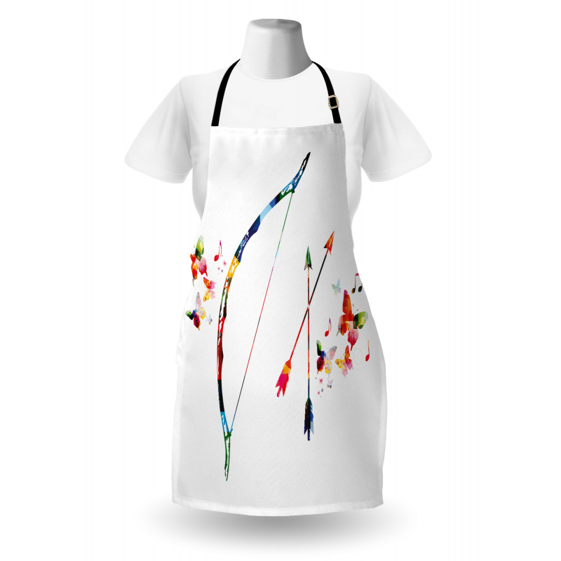 Abstract Bow and Arrow Apron