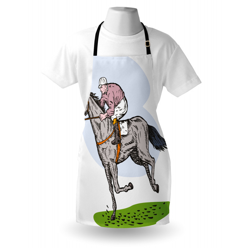 Horse Racing Sketch Apron