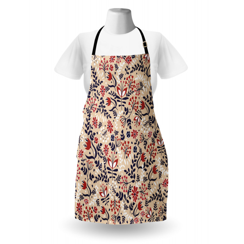 Abstract Blossoms Leaves Apron
