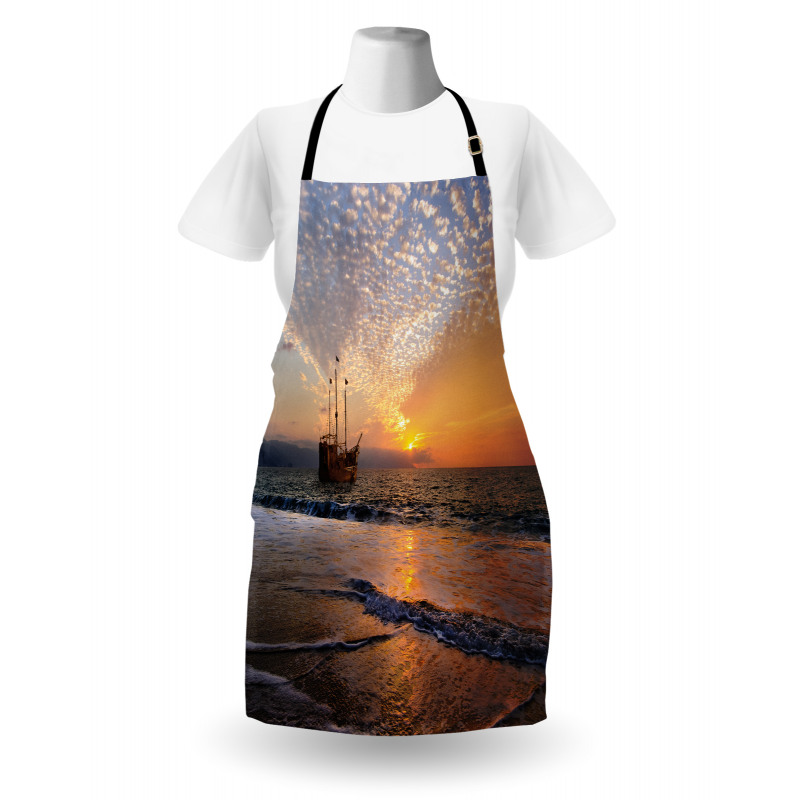 Pirate Ship in Waves Apron