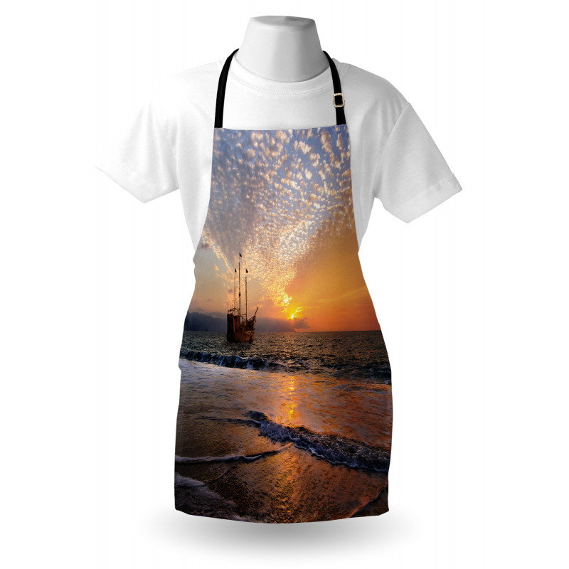 Pirate Ship in Waves Apron