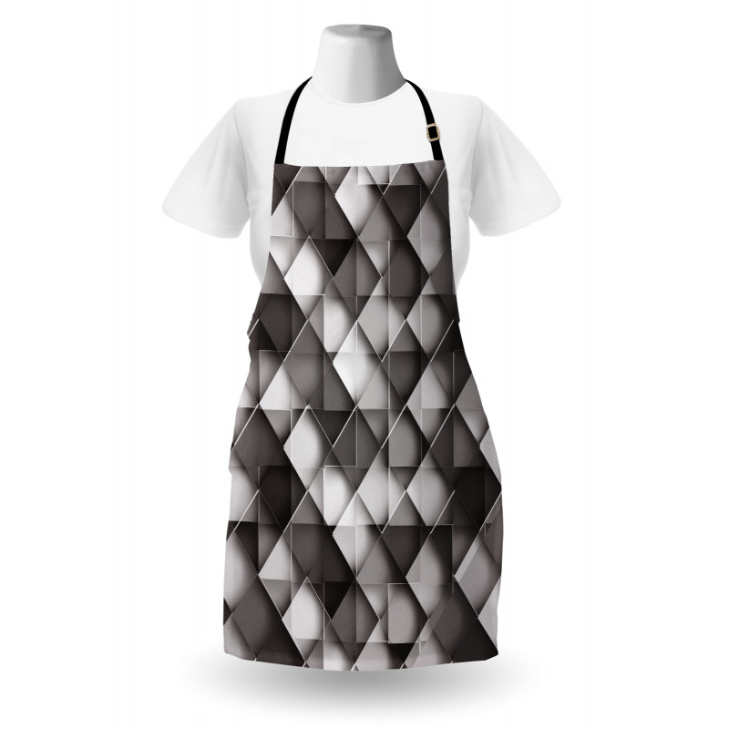 Grey Ombre Squares Apron