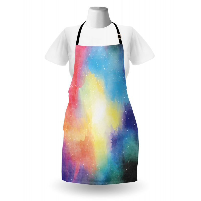 Watercolor Star Galaxy Apron