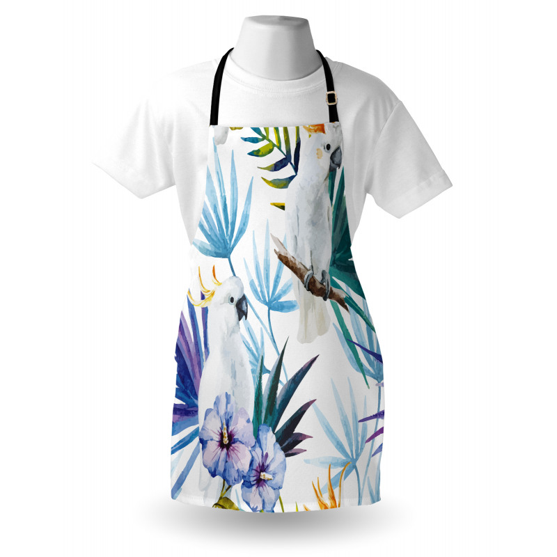 Watercolor Parrot Palm Apron