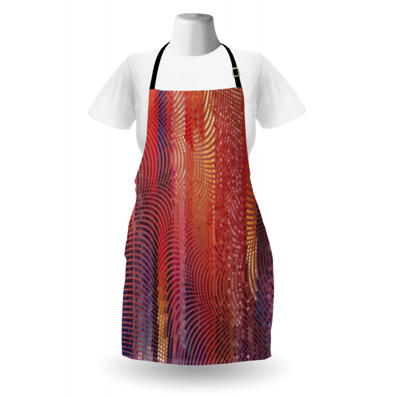 Wavy Mosaic Pixelated Apron