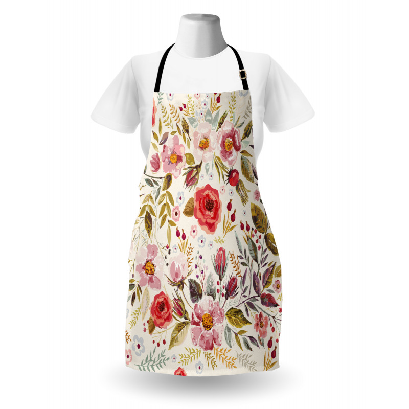 Flowers Roses Blooms Apron