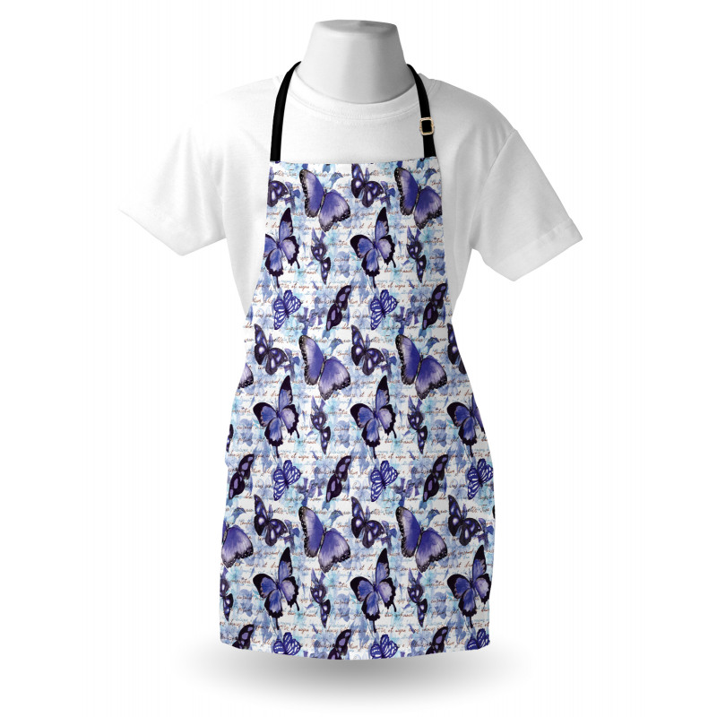 Old Flowers Butterfly Apron
