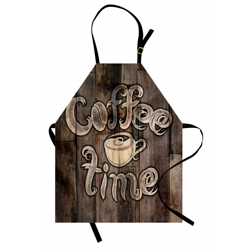 Coffee Time Grunge Back Apron