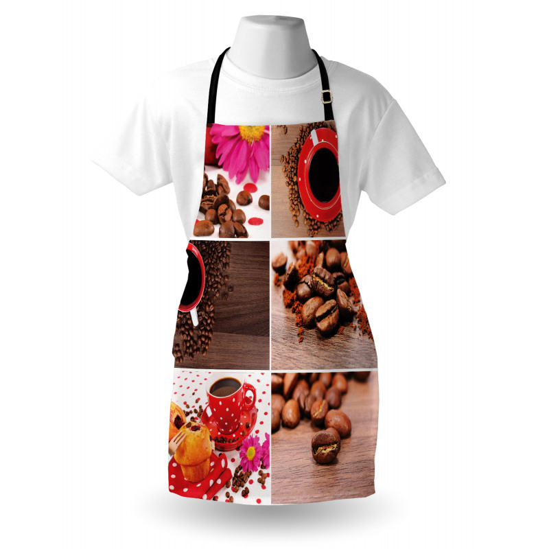 Mugs Polka Dots Flowers Apron