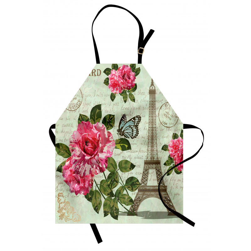 Shabby Plant Roses Leaf Apron