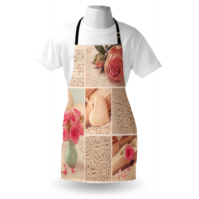 Old Roses Lace Flowers Apron