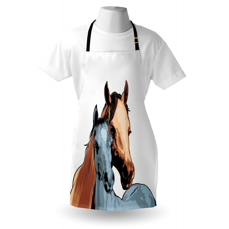 Farm Life 2 Horses Apron