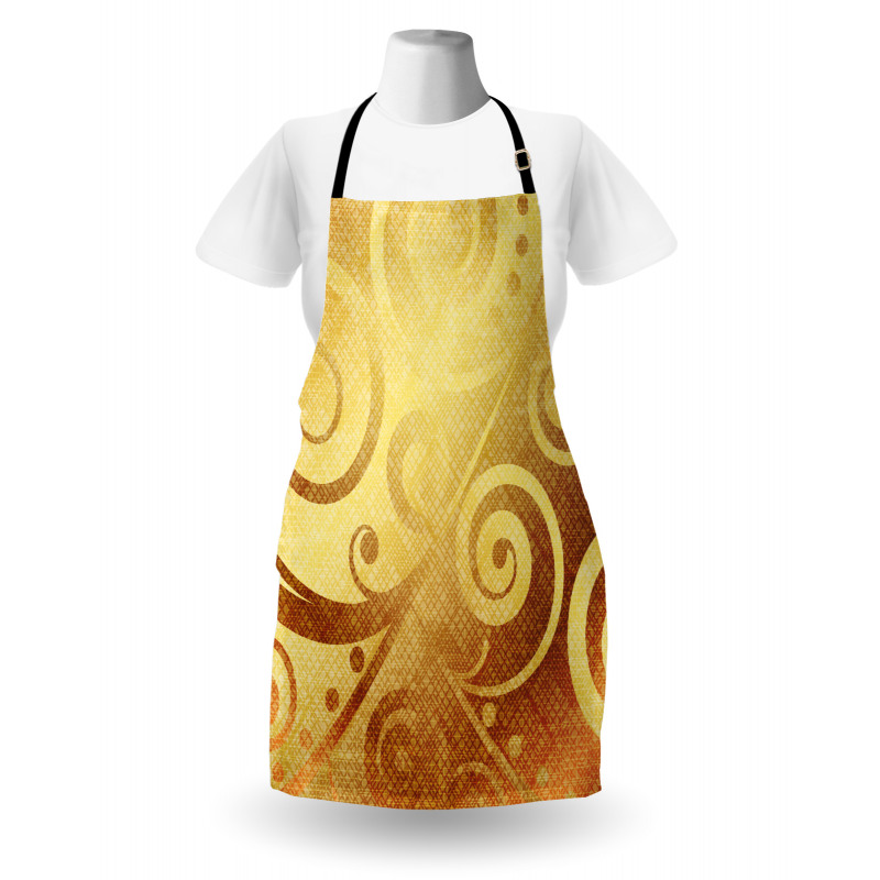 Floral Swirls Leaves Apron