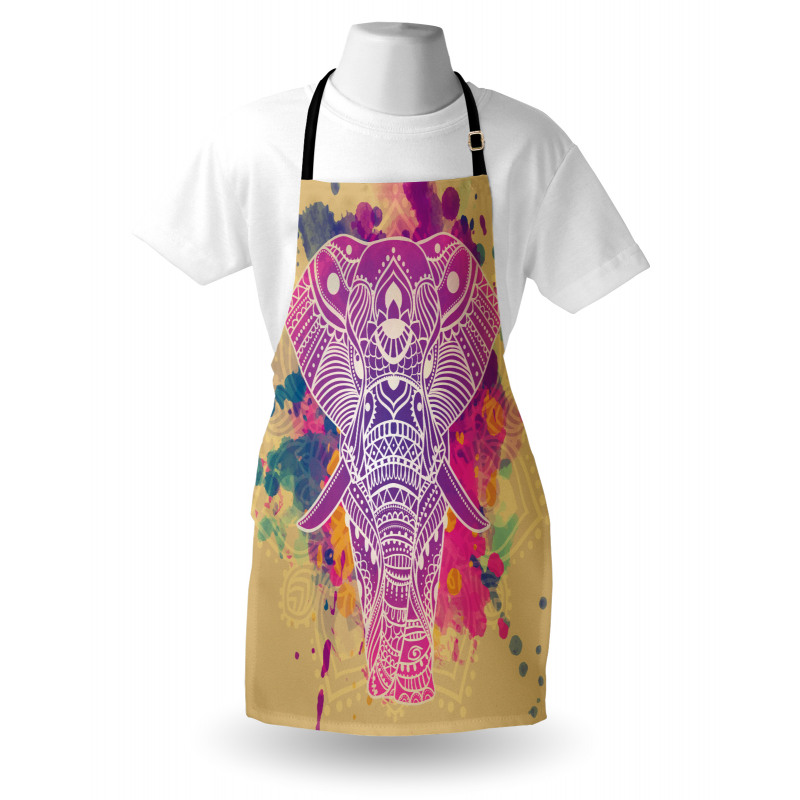 Watercolor Effect Ethnic Apron