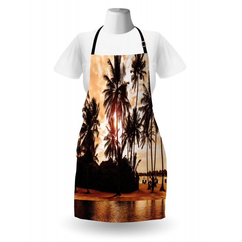 Ocean Sea Love Palms Apron