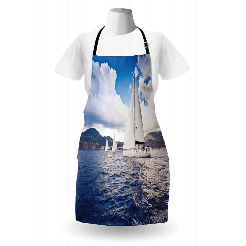 Sailing Boat on Sea Apron