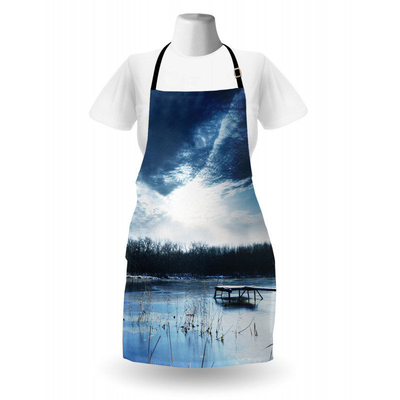 Blue Mountain Lake Scene Apron