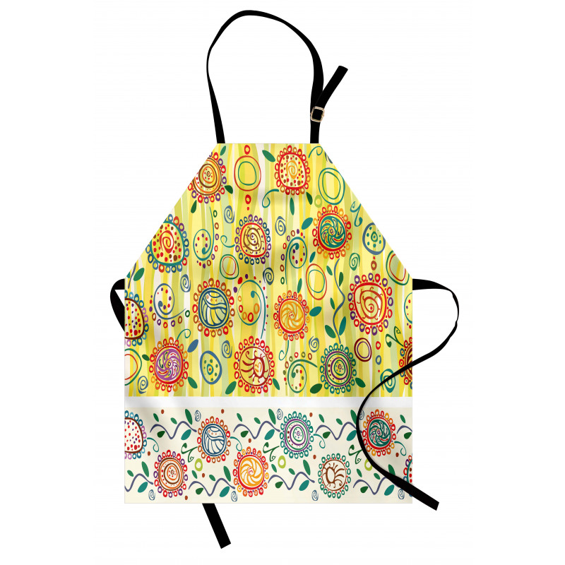 Circles Leaves Abstact Apron