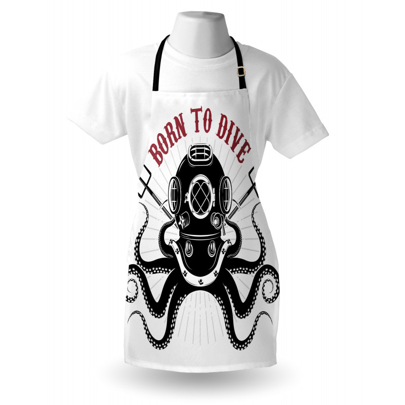 Octopus and Diver Apron