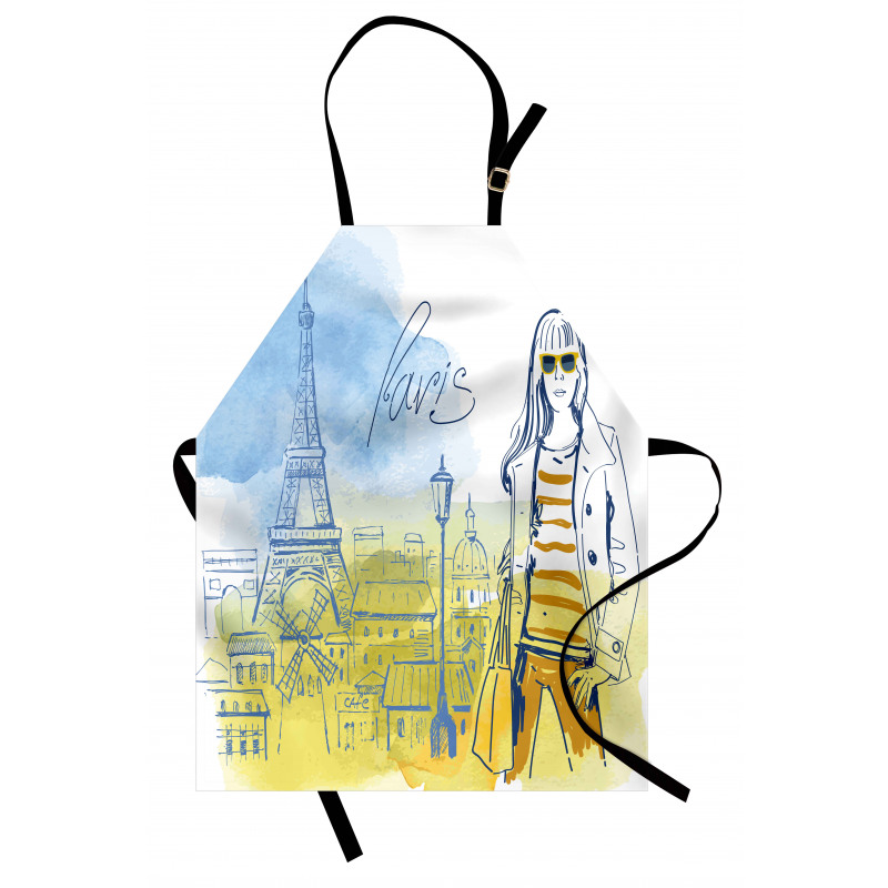 Girl at the Eiffel Tower Apron