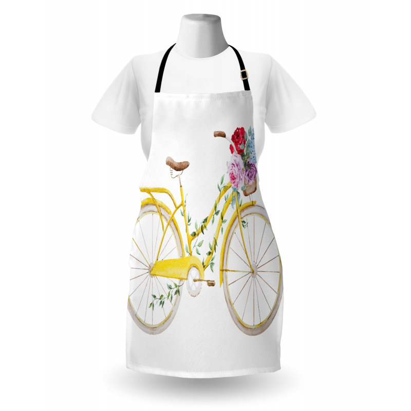 Bicycle with Flowers Apron