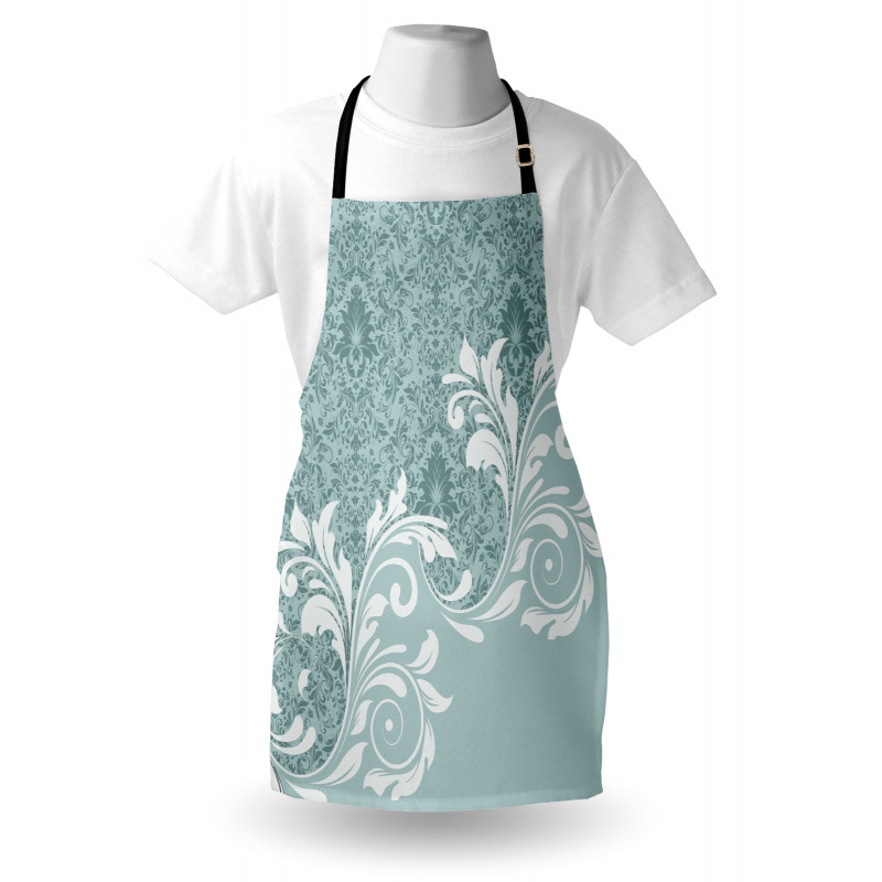 Retro Floral Ivy Swirls Apron