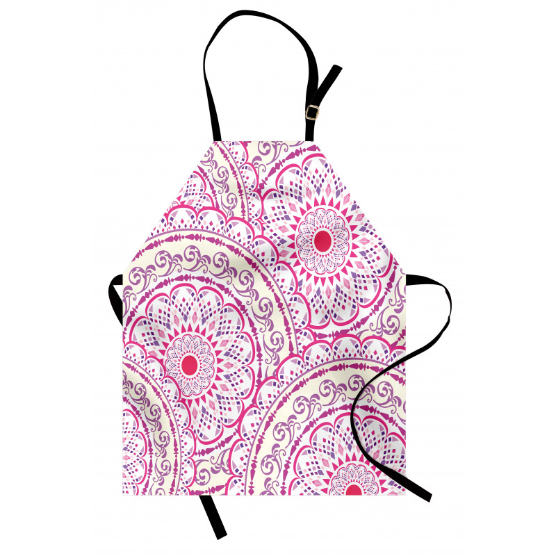 Leaf Like Circled Pattern Apron