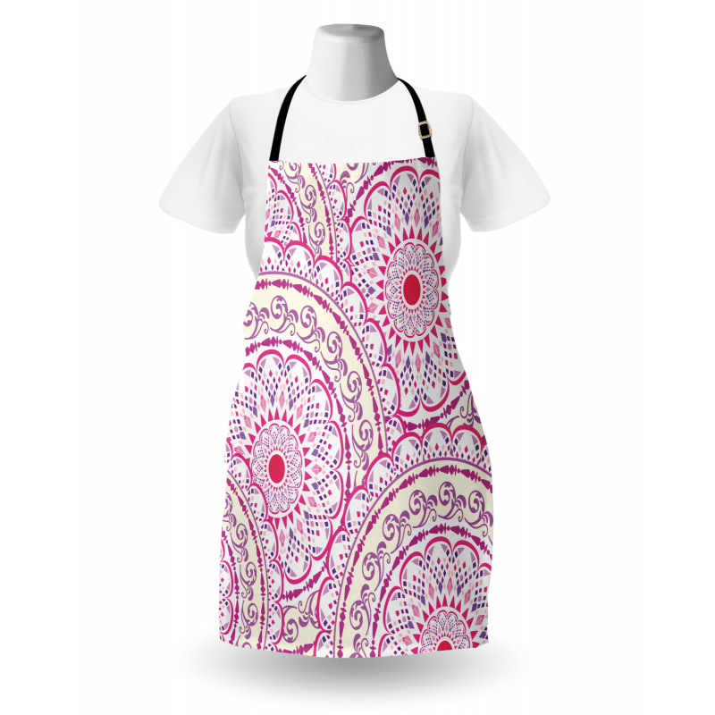 Leaf Like Circled Pattern Apron