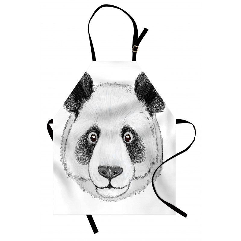 Hand Drawn Panda Apron