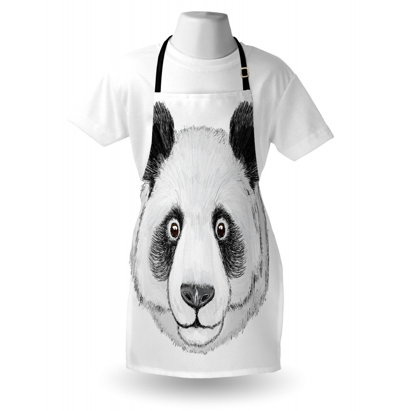 Hand Drawn Panda Apron