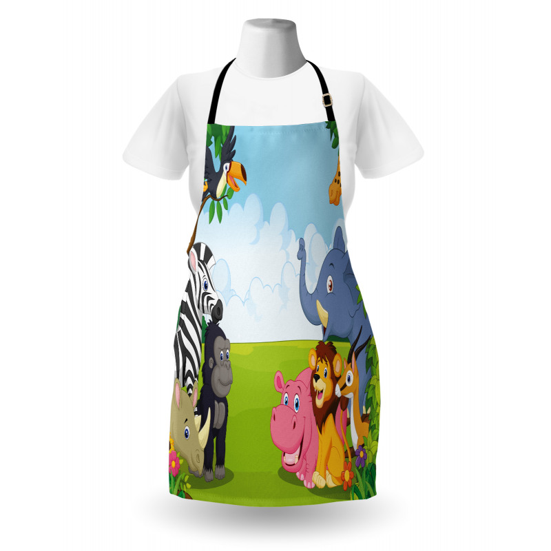 Kids Safari Animals Apron