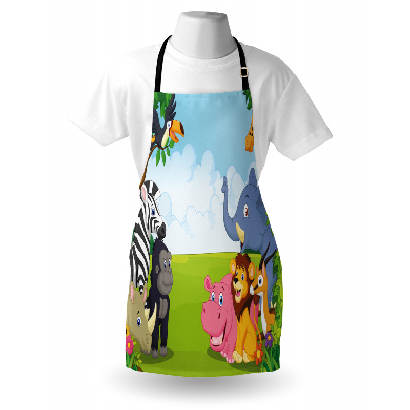 Kids Safari Animals Apron