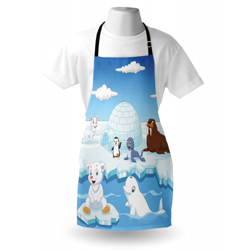 Polar Bears Seal Penguins Apron