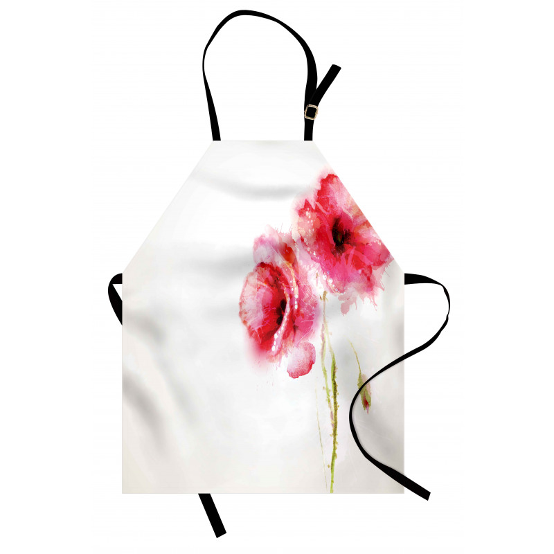 Red Poppies Vivid Spring Apron