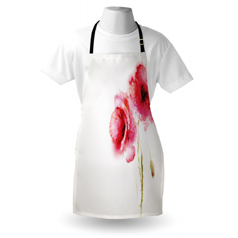 Red Poppies Vivid Spring Apron