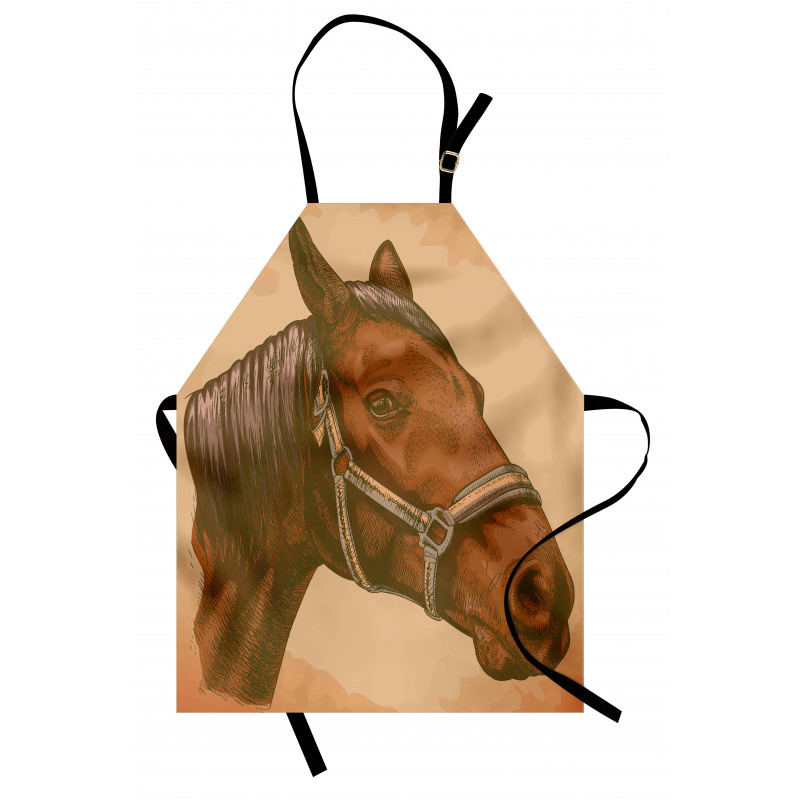 Engraving Horse Head Apron
