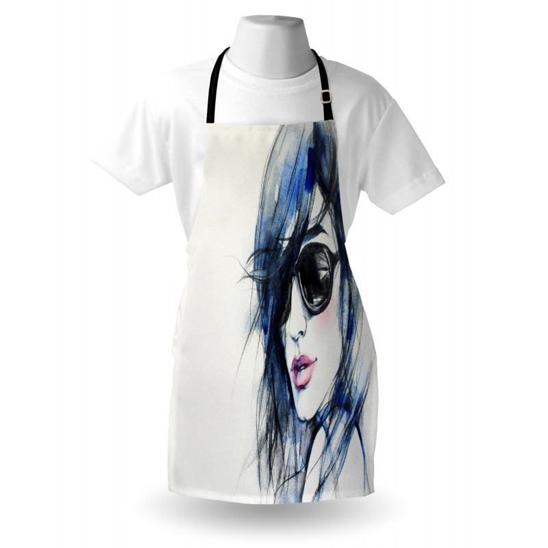 Watercolor Woman Image Apron