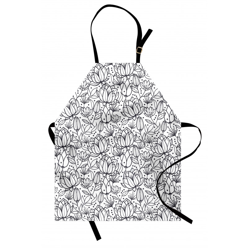 Orchid Flowers Leaf Apron