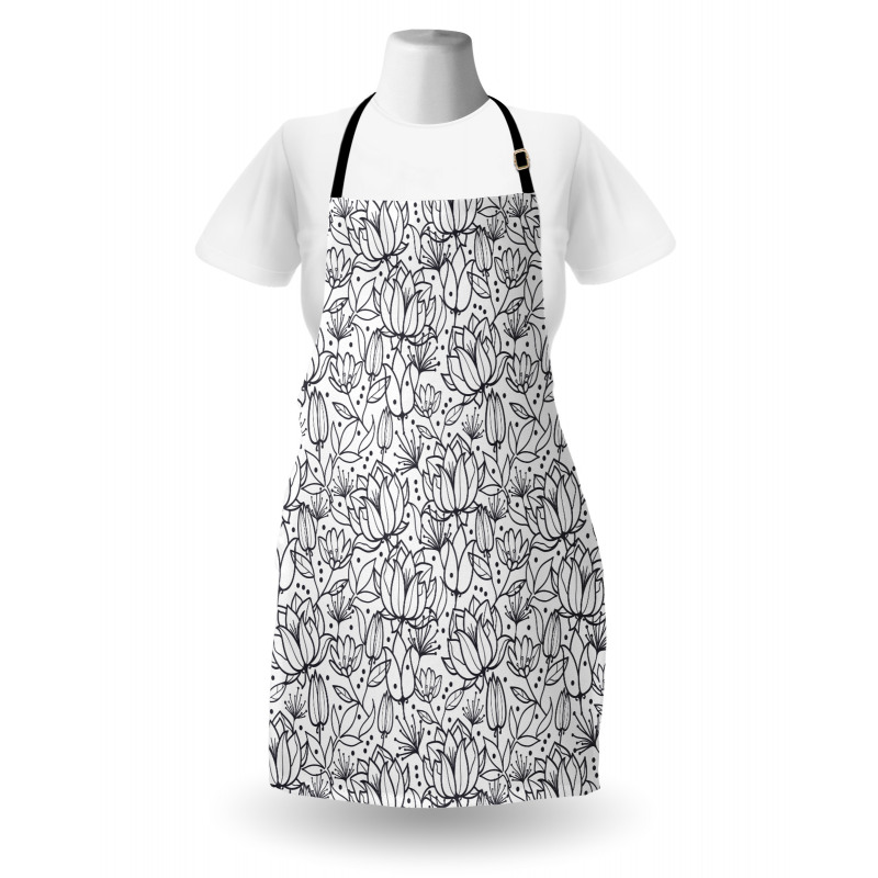 Orchid Flowers Leaf Apron