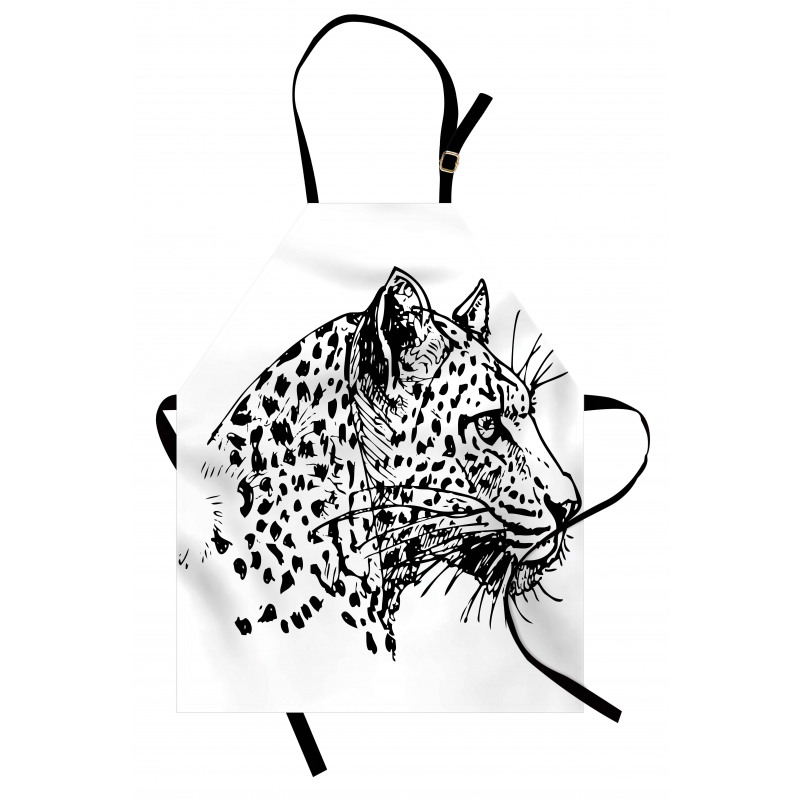 Jaguar Sketch Wildlife Apron