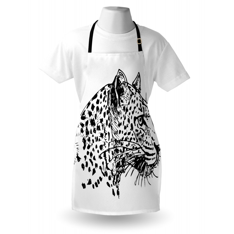 Jaguar Sketch Wildlife Apron